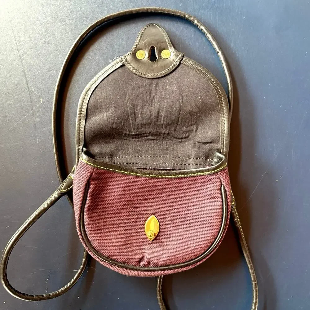 Vintage Rare Purple Dooney & Bourke Mini Cavalry Crossbody Punk Goth Bag